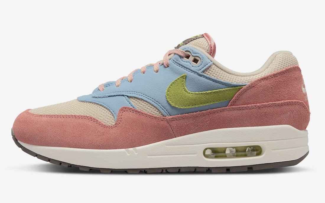 Nike Air Max 1 Light Madder Root Vivid Green Worn Blue Men's Sz 8