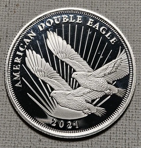 2021 Cook Islands 2 Dollars 1/2 Oz American Double Eagle World Coin- Silver *833