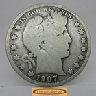 1907 Barber Silver Half Dollar - #C55307NQ