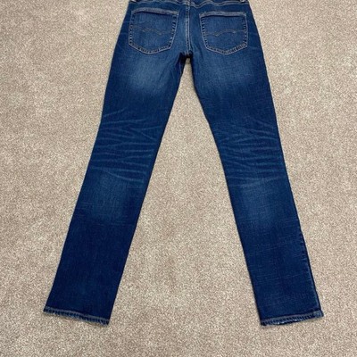 American Eagle slim straight jeans mens sz 30x34 dark wash blue rodeo  cowboy