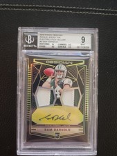 2018 Panini Obsidian RC Auto Ink Dual Relics Sam Darnold Electric Etch Yellow/10