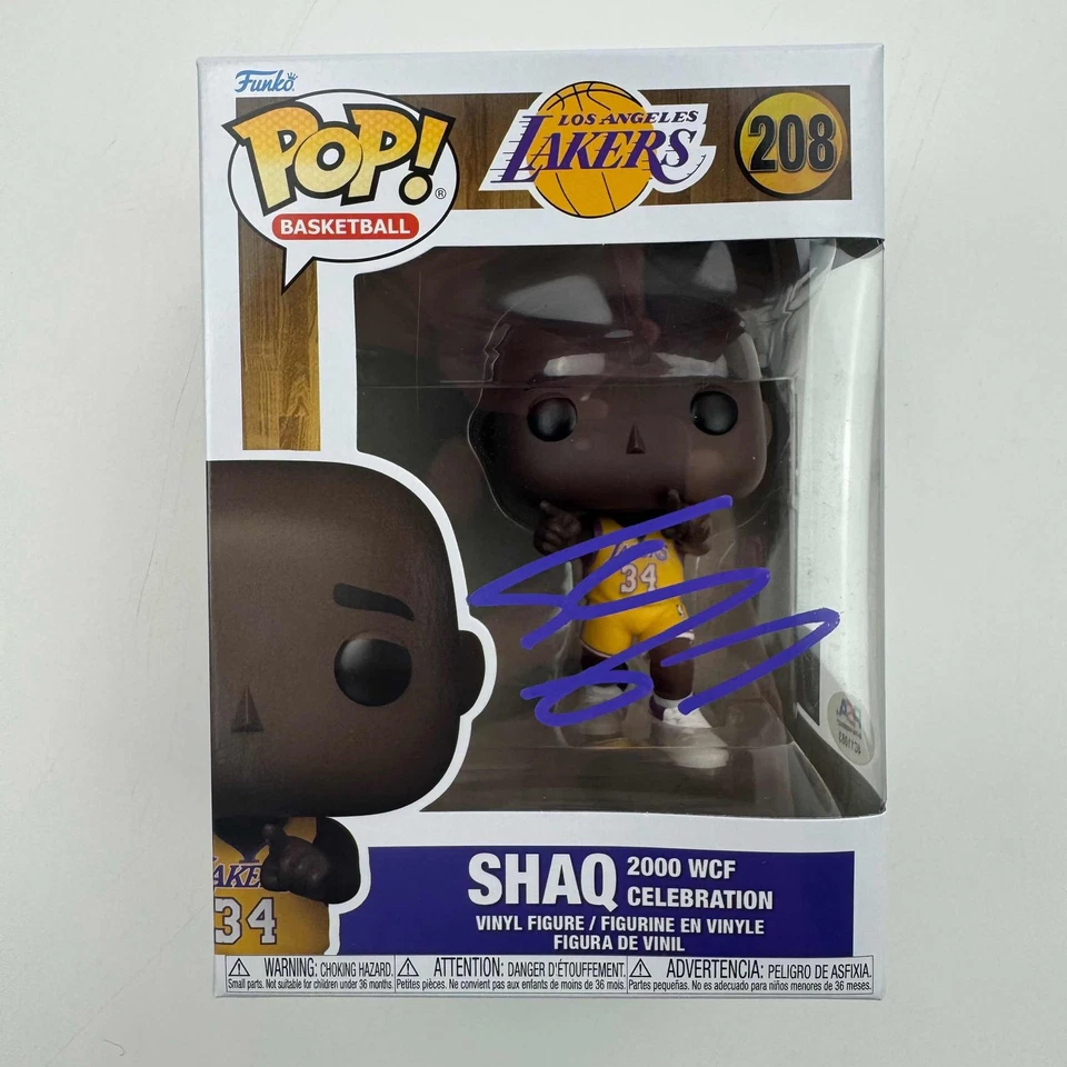Autographed/Signed Shaq Shaquille O'Neal Orlando Magic Funko Pop #208 PSA COA - Image 4 of 4