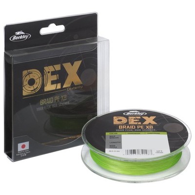150m Berkley | DEX Braid PE X8 Chartreuse | 0,04mm - 4,1kg | 8-fach Angelschnur