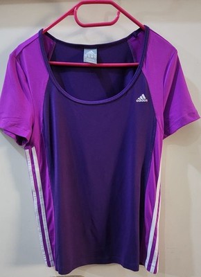 Adidas Climalite Women's Performance Essentials Purple Athletic Shirt Size M