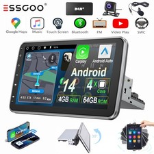 4+64G Android 14 Carplay DAB+ KAM Autoradio GPS BT 1 DIN 360° Drehbar Bildschirm