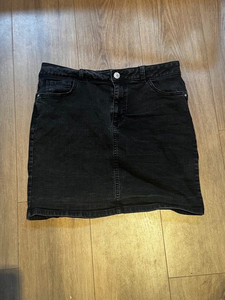 Anko - Black Denim Skirt - Size 14