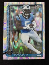 2025 Topps Chrome Football #43 Rico Dowdle Carolina Panthers Ray Wave Refractor