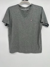 PSYCHO BUNNY Grey Crew Neck Tee T-Shirt Pima Cotton Boys Youth Size 18/20 XL