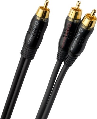 Oehlbach BOOOM! Subwoofer Y-Cinch Kabel 12,5m 24kt vergoldet OFC Anthrazit