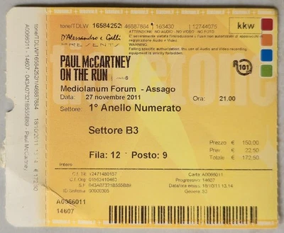 PAUL McCARTNEY - ON THE RUN-18/10/11 - Imagen 1 de 2