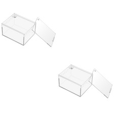2 Pack Transparent Breeding Box Portable Reptile Terrarium Tarantula Enclosure