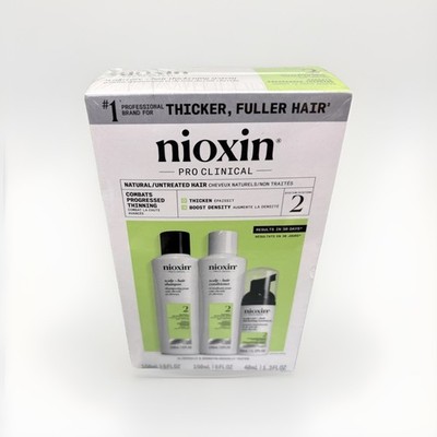 Nioxin Scalp Hair Thickening System 2 Kit Natural Progressed Thinning 10.1 fl oz