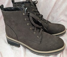Kensie Womens Kasha Combat Padded Footbed Lace Up Ankle Boots  New 9M
