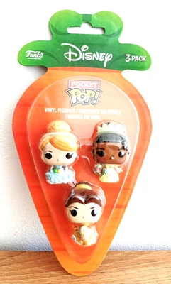 Figurines POP! Pocket Carrot Disney Princess 3 pack NEUF - Photo 1/4
