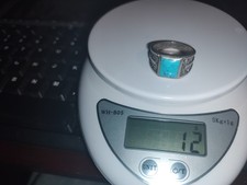 Vintage 925 Sterling Silver and turquoise Men's Ring