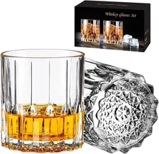 Whiskey Glasses, Bourbon Glass 11 Oz, Whiskey Glasses Set of 2, Old Fashioned Gl