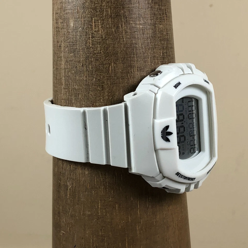 Adidas Men ADH6125 Multifunction White Rubber Quartz Digital 42mm Watch 7 1/2" - Image 4 of 4