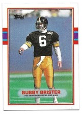 BUBBY BRISTER 1989 TOPPS ROOKIE CARD NEAR MINT+ CONDITION. rookie card picture
