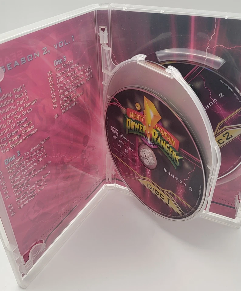 Mighty Morphin Power Rangers: Season 2. Vol. 1, DVD NTSC, Region 1. 3 Disc Set - image 3 of 4