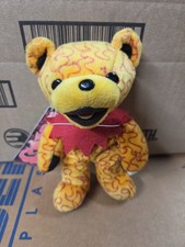 Vintage 1990 Grateful Dead 'Fire' Liquid Blue Bean Bear with Tag Copps Coliseum
