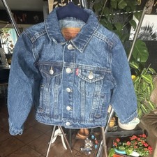 Levi's Boys Blue Denim Basic Jacket Button Front Long Sleeve Pockets Collared