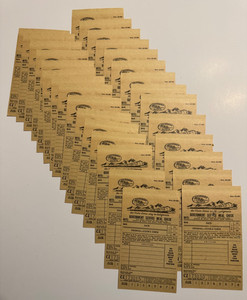 30 Vintage " California Zephyr " Meal Check Ticket