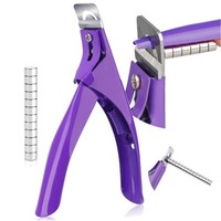 2-In-1 Acryl-Nagelknipser Mit Magneten - Violettes Design