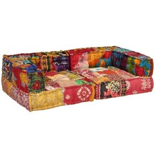 Hippie-Sofa, Patchwork-Couch, Modular-Pouf - neu