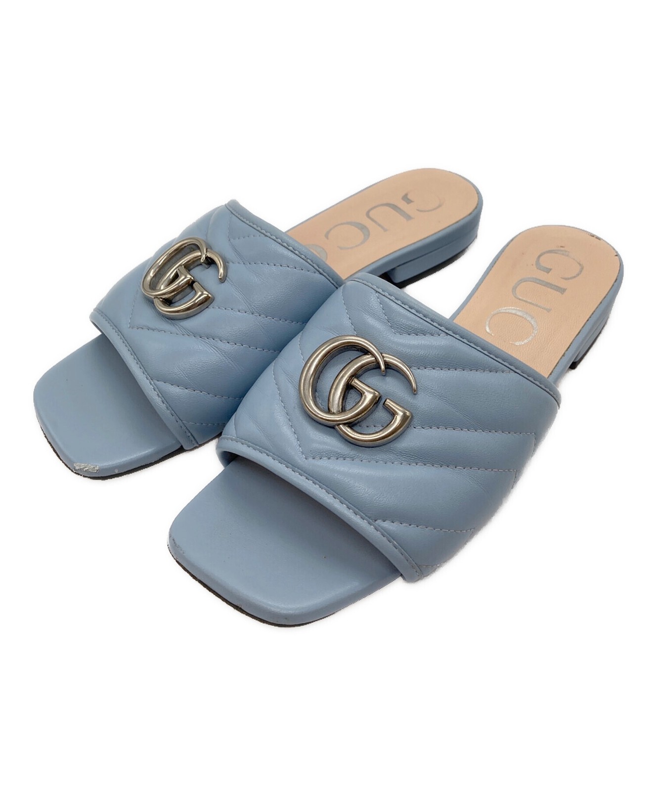 GUCCI GG Marmont Blue Sandals Women’s US5 Authentic From Japan RIN