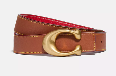 BN COACH Sculpted C Buckle Cut-To-Size Reversible Belt, 32  display picture 2