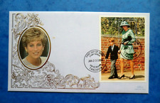 Princess Diana Tanzania Mini Sheet Benham Silk Cachet Cover ( Prince Harry )