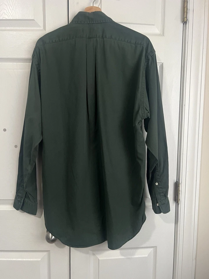 Camisa Polo Ralph Lauren Calce Clásico Para Hombre Manga Larga Con Botones Talla Mediana Foto 4 de 4