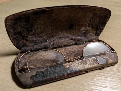 VTG Masunaga 1905 Japan Masters of Craft MOC Antique Gold Wire Eyeglasses + Case