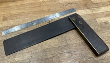 Antyczny kwadrat stolarza 12" - palisandr mosiądz i stal - GWO