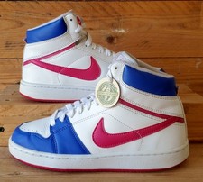 Nike Backboard Mid scarpe da ginnastica in pelle UK3/US5.5/EU36 395642-104 bianco/blu/rosa