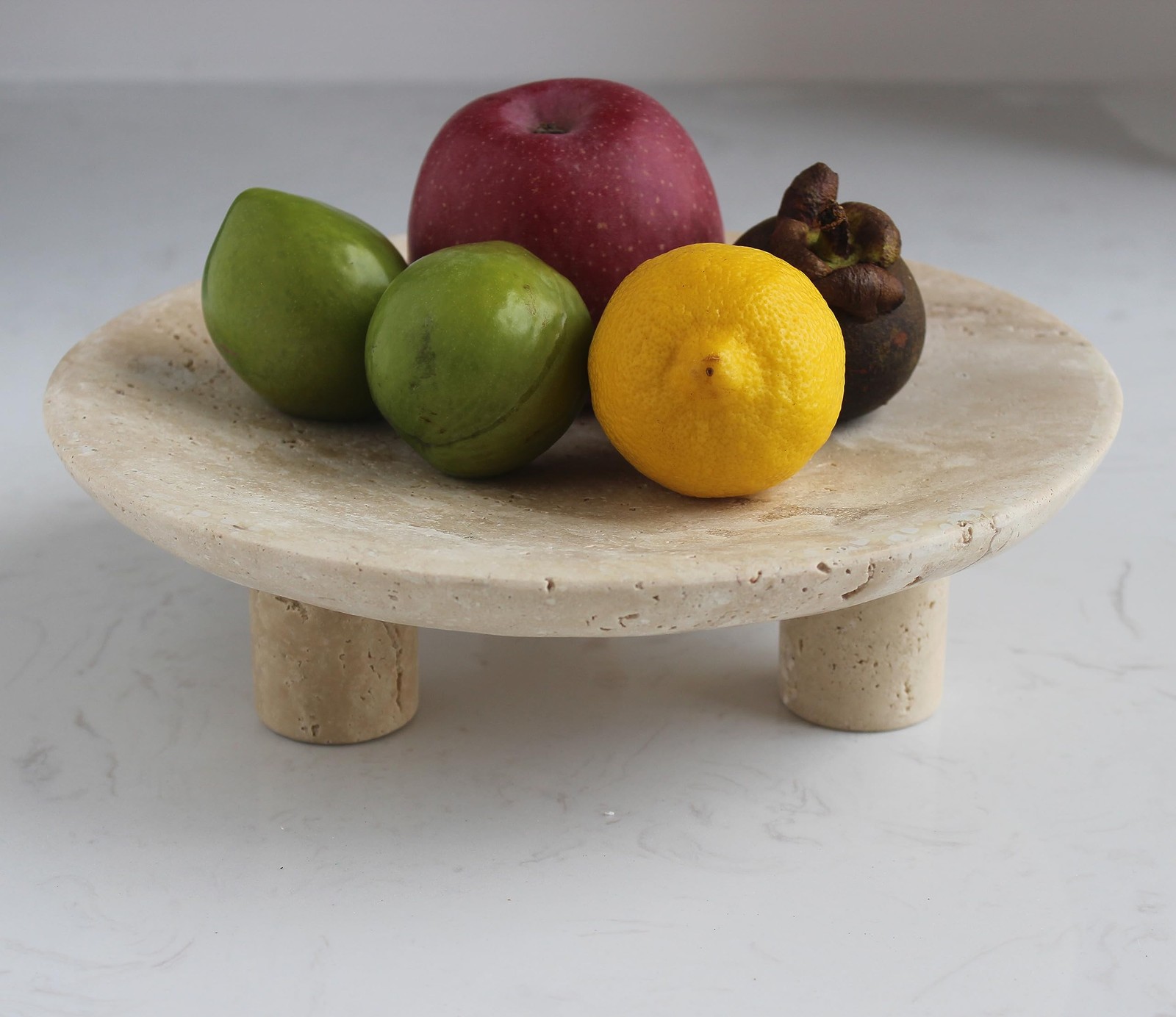 Handmade Travertine Fruit Bowl for Kitchen Counter 10