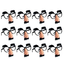 12 PCS Disguise Glasses with Funny Nose and Eyebrows for Party Favors
