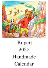 Handmade Rupert Bear 2027 Calendar &ndash; A4 Month to view - Collectors Gift -Vintage