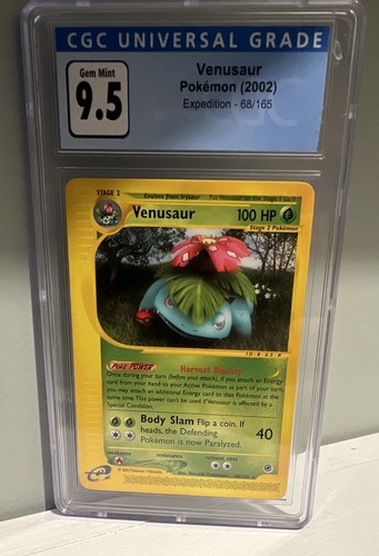 CGC 9.5 Venusaur 68/165 Expedition Base Set 2002 Rare Regular English
