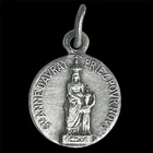 Antique medal pendant of Saint Anne of Auray and basilica signed Kar