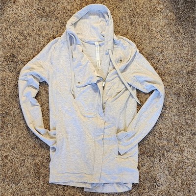 Lululemon Coast Easy Wrap Size 2 Heather Gray Pilates Princess Soft Life Rare