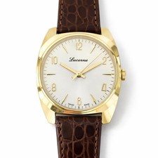 Orologio Vintage Lucerna 34mm Mechanic Retro Watch Made In Swiss Orologio Uomo Originale 