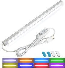 RGB Light Bar, Dimmable Under Cabinet Lights with 8 Colors Multicolor