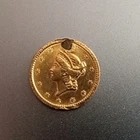 1852 Gold $1 Liberty Head Coin Ex-Jewelry