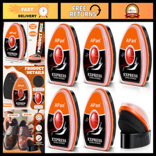 6 Pcs Neutral Shoe Shine Sponge Set, Instant Gloss, Portable Leather Care & Furn