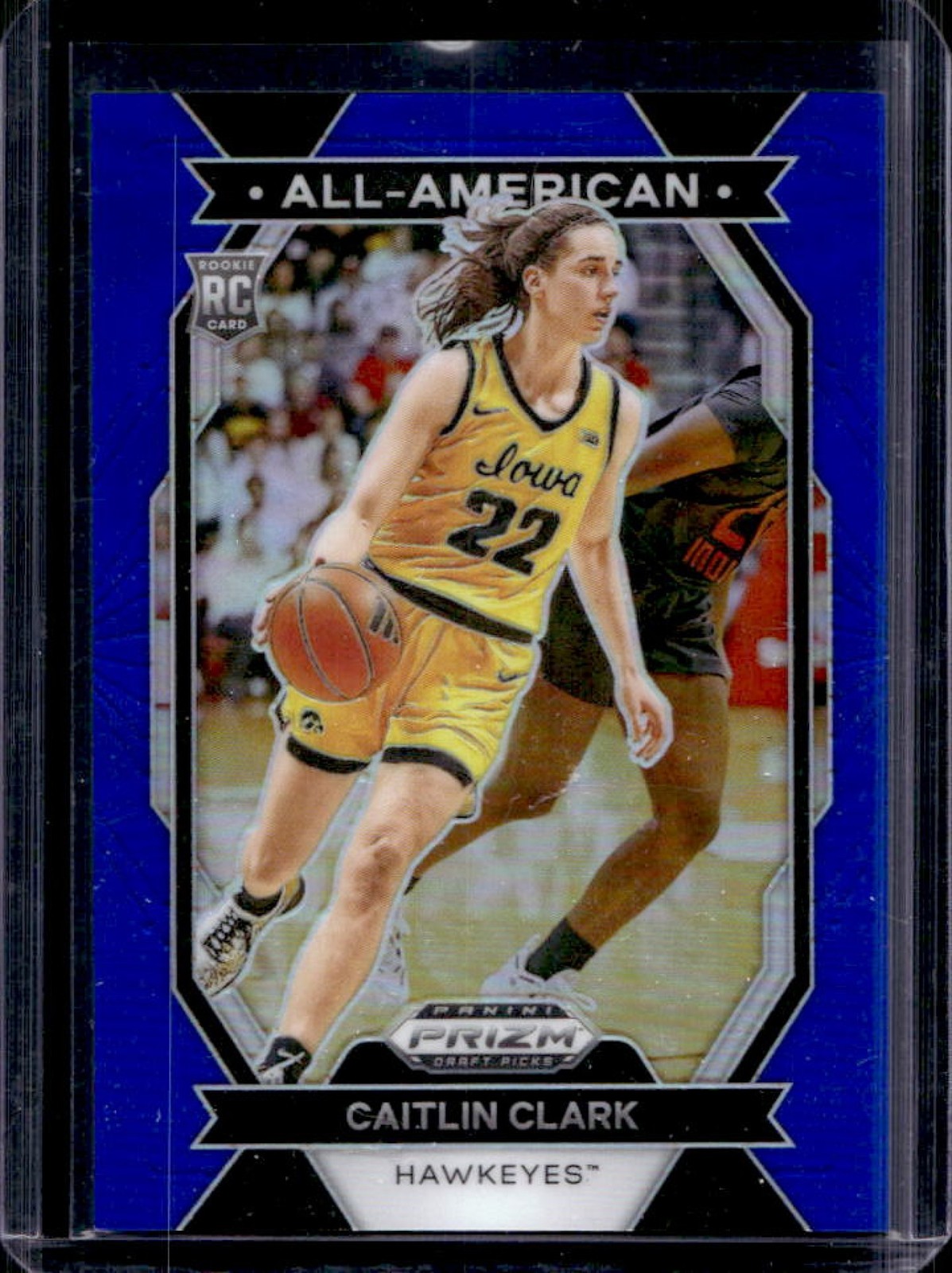 2024 Prizm Draft Picks Caitlin Clark All American RC Blue #22/199