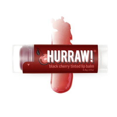 Hurraw! Black Cherry Tinted Lip Balm: 1 Count (Pack of 1), Sheer Red Tint 