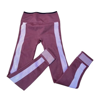 Fabletics Women's Seamless Stripe High Rise Leggings Mauve Small - Image 1 of 4