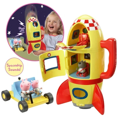 Peppa Pig Playset Peppa's Space Explorer Free Wheeling Moon Buggy *ESCLUSIVO*NUOVO