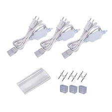 6FT LED Power Cord, for 7x14.5mm LED Single Color Neon Rope Lights Only, Pack